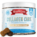 The Missing Link Collagen Care Skin & Coat Soft Chews 60ct - Daily Hair Growth Healthy Skin & Strong Nails Support for Dogs