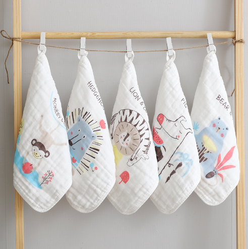 100% Cotton Face Towel Set - 5 Pieces (For Kids)