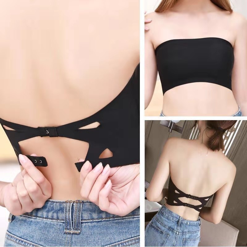Ice Silk Strapless Bra for Women - Summer Sexy Top