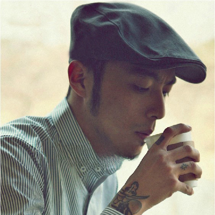 Men's Wool Duckbill Cap - Casual Vintage Sun Hat