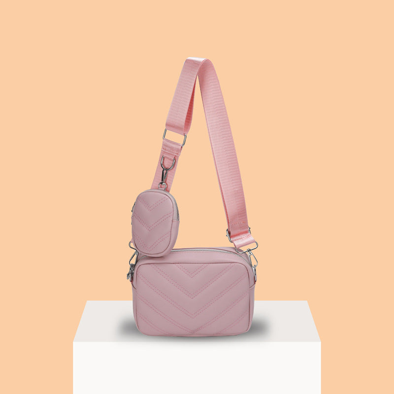 Stylish Women's Embroidered Shoulder Bag in PU Leather