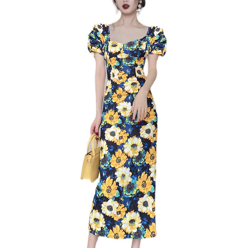 Slim Fit Printed Mid-Length Skirt