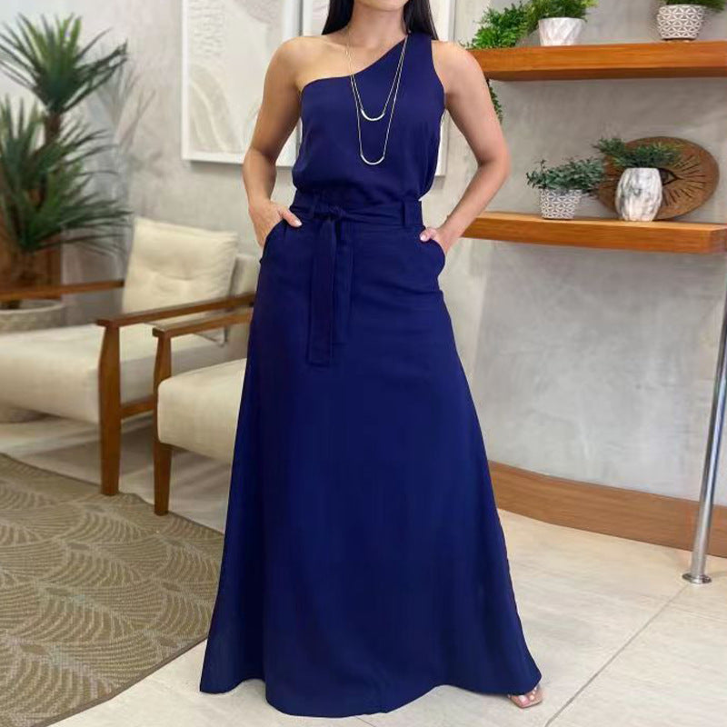 2023 Summer Fashion Solid Color High Waist Skirt Set