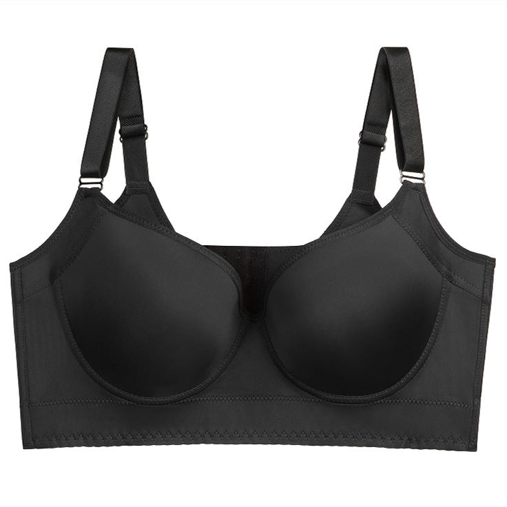 Seamless Deep V Underwire Bra for Full Bust Support
