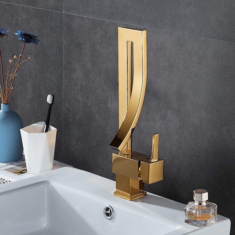Modern Gold Rotating Kitchen Sink Faucet (All Copper)
