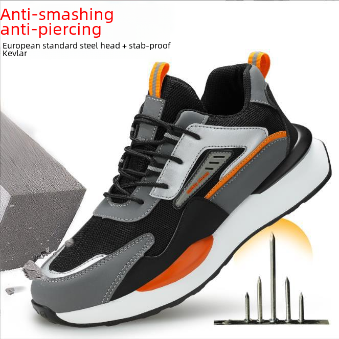 Men's Steel Toe Safety Shoes - Lightweight & Breathable