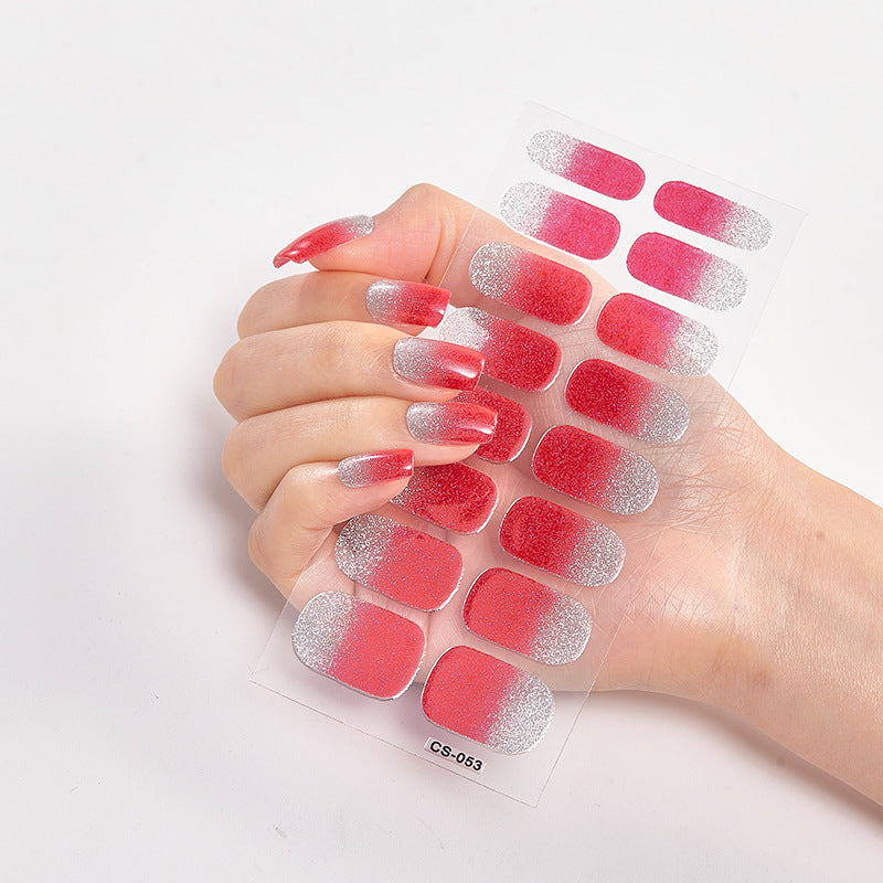 16-Color Solid Nail Stickers for Elegant Designs