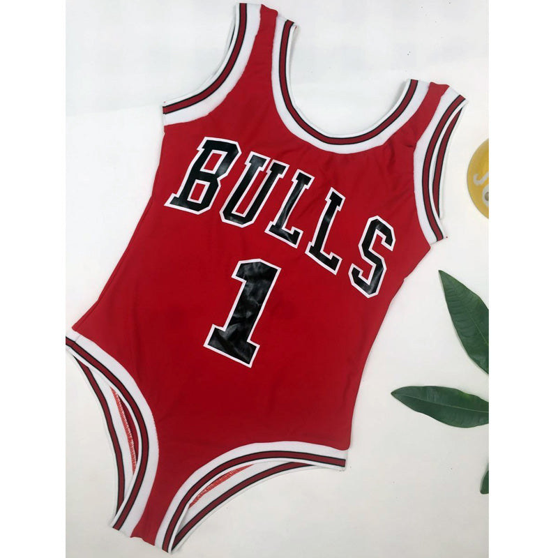 Beyoncé Style Swimsuit and Jersey One-Piece Outfit