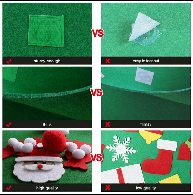Felt Christmas Tree DIY Kit with Santa Claus