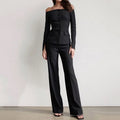 2023 Women's Fashionable Two-Piece Set with Pants