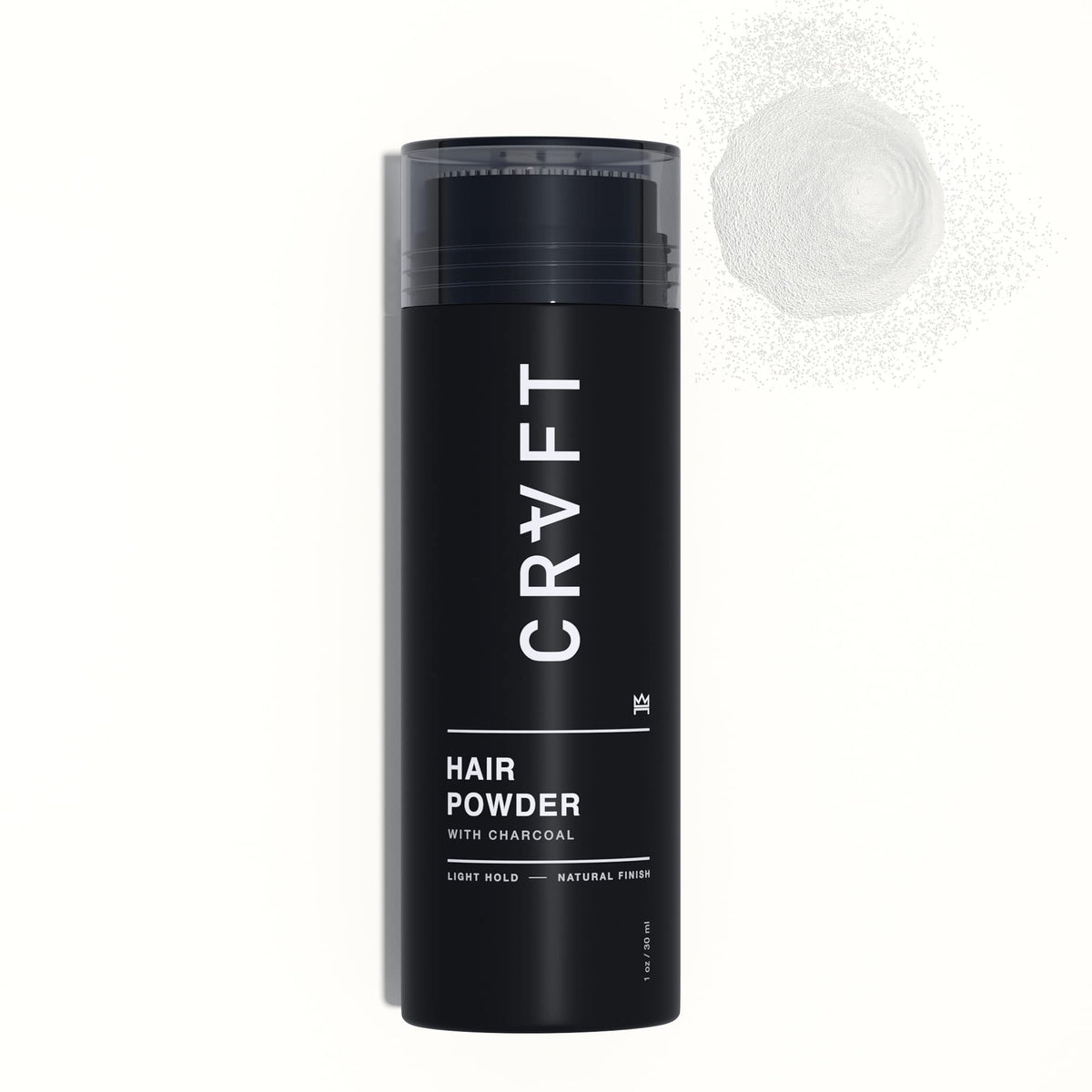 CRVFT Hair Powder 1oz | Light Hold/Zero Shine | Added Texture & Volume | Ideal For Thin/Short Hair | Root Lifting Styling Powder [Shaker Bottle] | Made in the USA | Paraben & Sulfate Free [Scented]