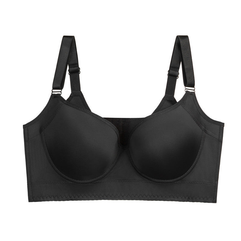 Seamless Deep V Underwire Bra for Full Bust Support
