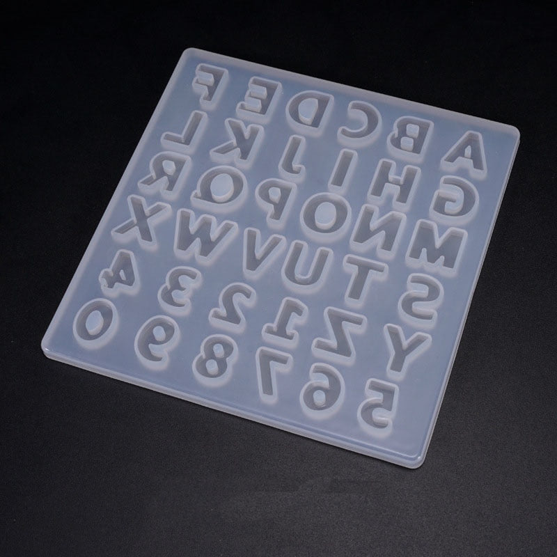 Silicone Letter Molds for Resin and Crystal Crafting