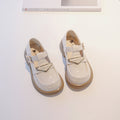 Spring and Autumn Girls' Leather Moccasins with Metal Decor