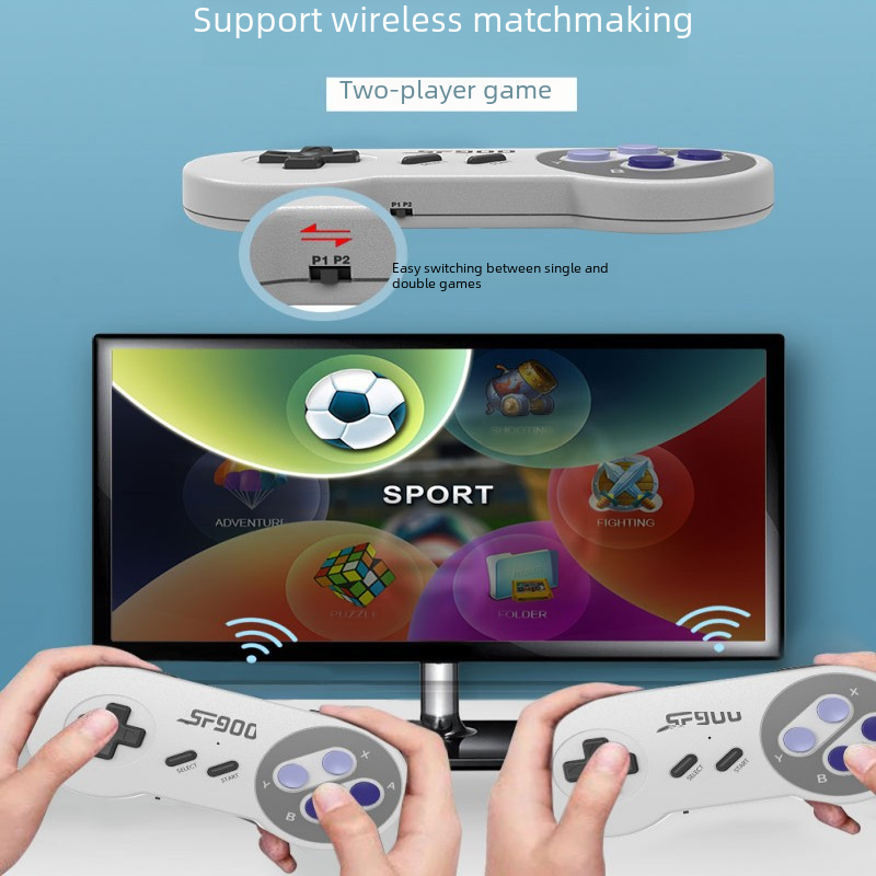 SF900 HD Wireless Game Console with 5000 Retro Games