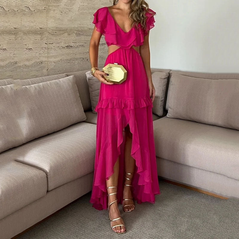 2023 Summer Fashion Women's V-Neck Casual Dress