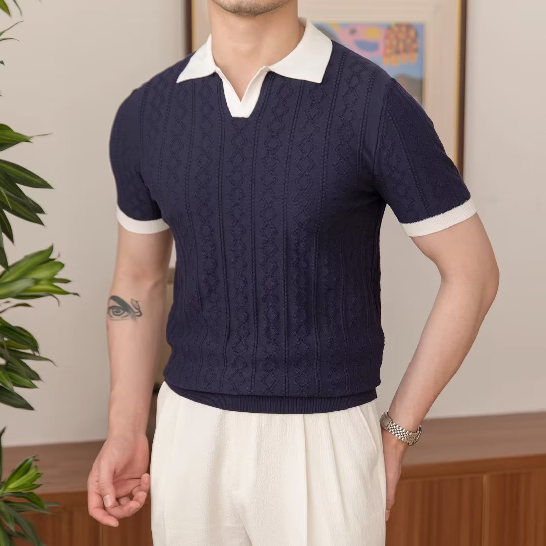 2023 Summer Korean Style Slim Fit Polo Shirt