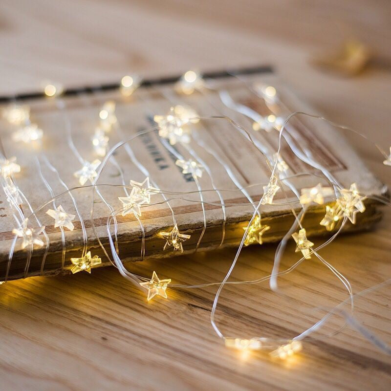 Star Copper Wire Light Flower Gift Box String Lights