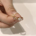 Japanese Luxury 925 Silver Rose Gold Shell Ring