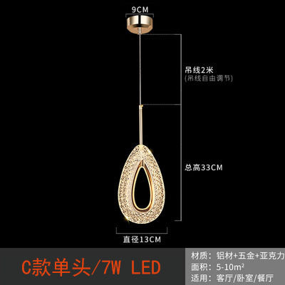 Minimalist Luxury Pendant Light for Bedroom and Dining