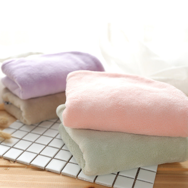 Microfiber Coral Fleece Drying Hair Cap for Adults