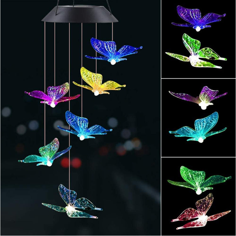 Outdoor Solar LED Wind Chime Light - Hummingbird Design