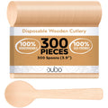 Disposable Small Wooden Spoon 3.9 inch– (Pack of 300) Mini Wooden Spoons Biodegradable Sample Spoons