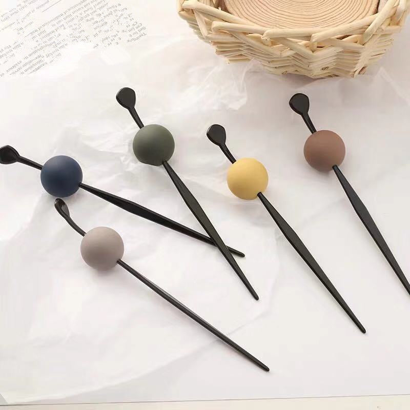 Japanese Style Round Ball Hairpin for Modern Updo