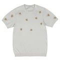 Men's Summer Knit T-Shirt with Bee Embroidery