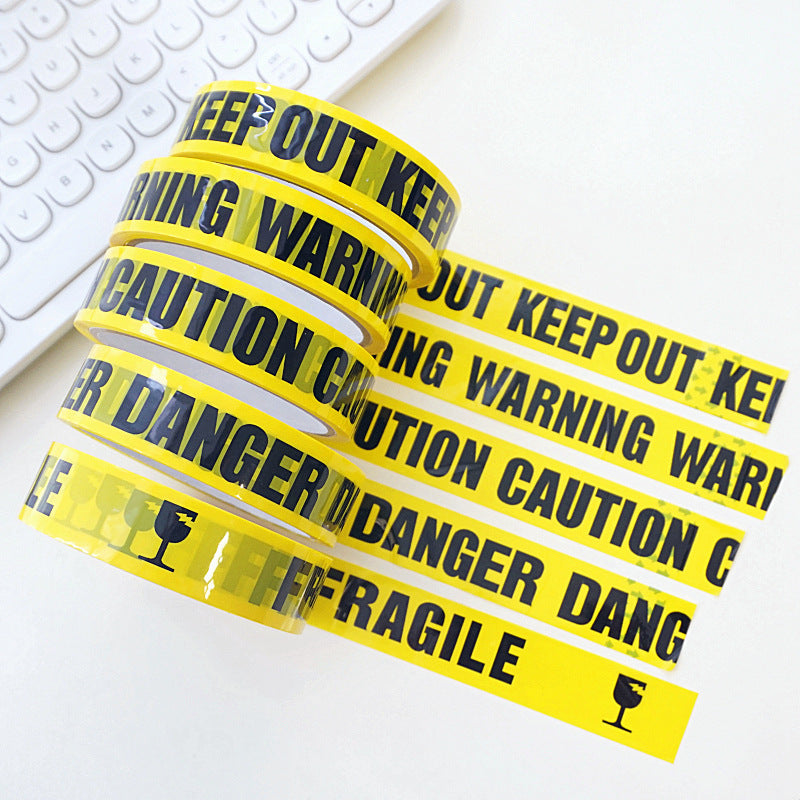 Creative Yellow Warning Tape, 2.4CM Wide, 25M Long