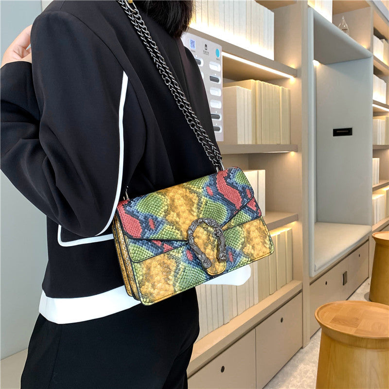 2023 New Fashion Women's Crocodile Pattern Shoulder Bag