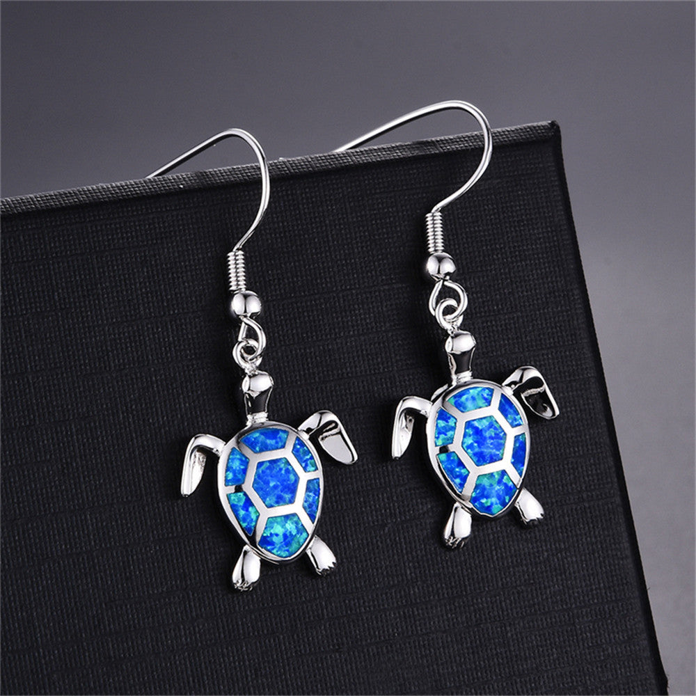 Fashionable Australian Opal Turtle Earrings for Women