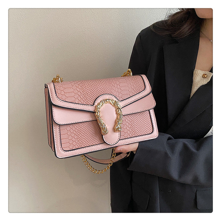 2023 Fashionable Stone Pattern Vintage Chain Shoulder Bag