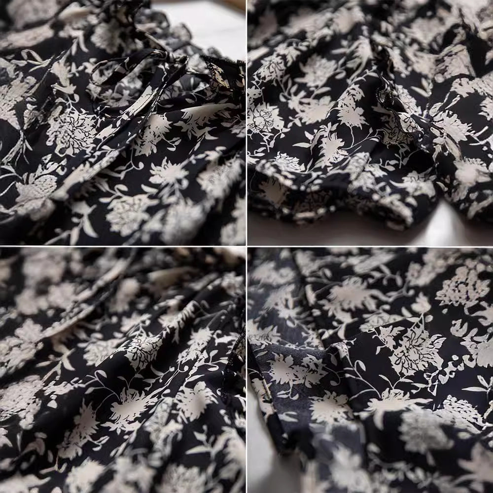 2024 Summer Floral Short Sleeve Loose Fit Top for Women