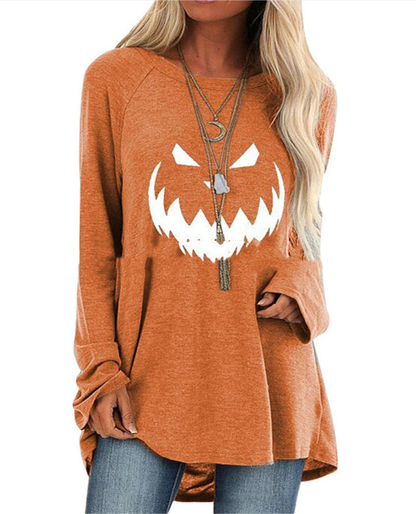 Women's Halloween Theme Long Sleeved T-Shirt