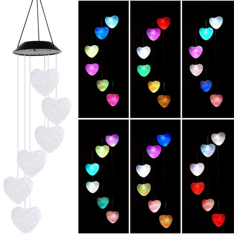 Outdoor Solar LED Wind Chime Light - Hummingbird Design