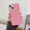 Personalized Gold Foil Leather Case for iPhone 14