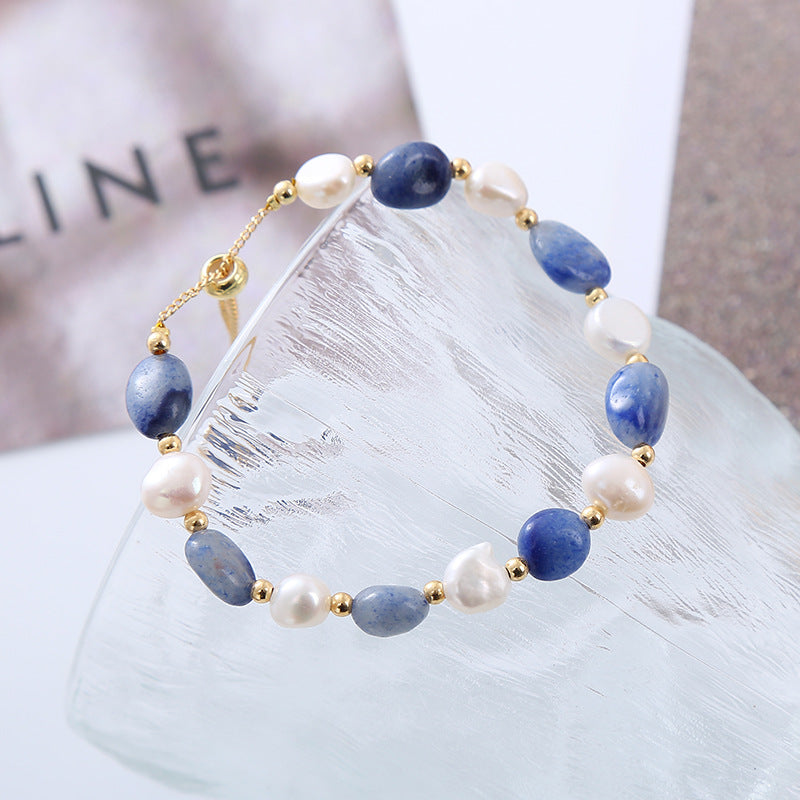 Vintage Baroque Freshwater Pearl Bracelet - Handmade Beads
