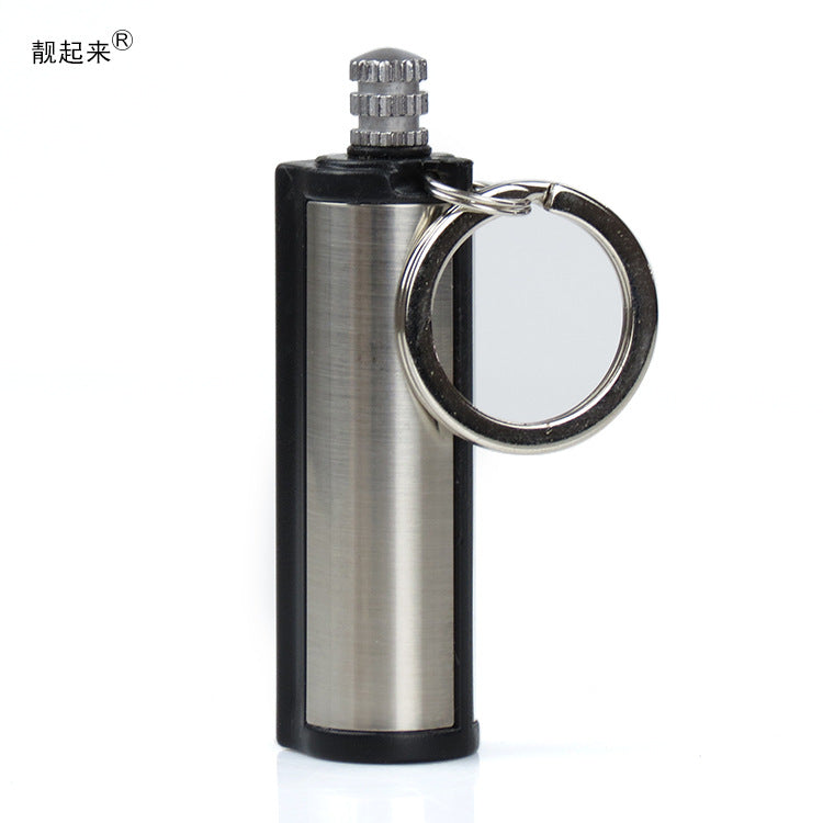 Wholesale Cylinder Stainless Steel Keychain Lighter