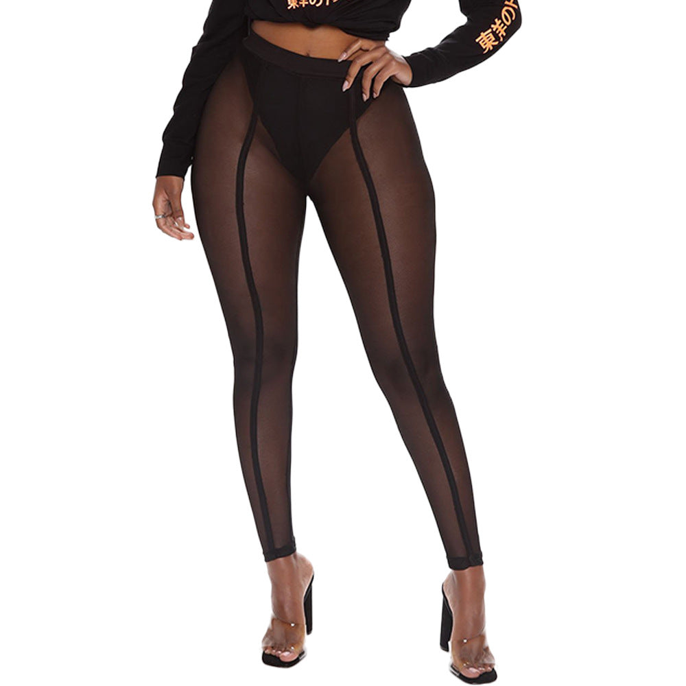 See-Through Mesh Leggings for Women