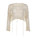 Street Style Women's Distressed Knit T-Shirt Top