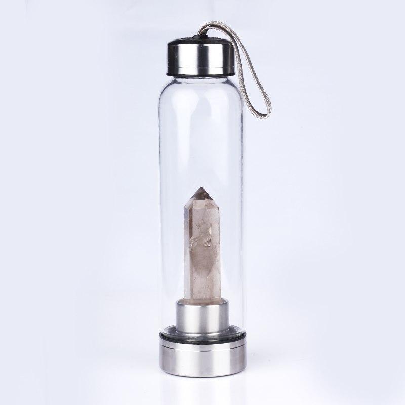 Natural Crystal Energy Glass Cup and Wand Set