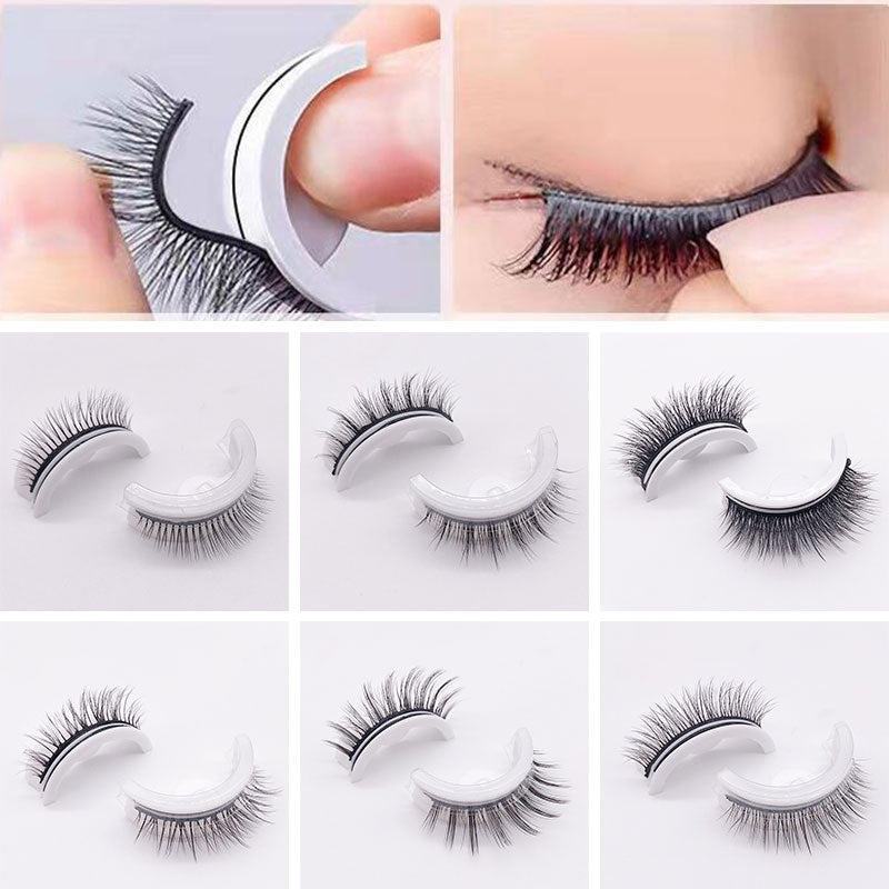 Self-Adhesive Natural False Eyelashes for Girls (1 Pair)