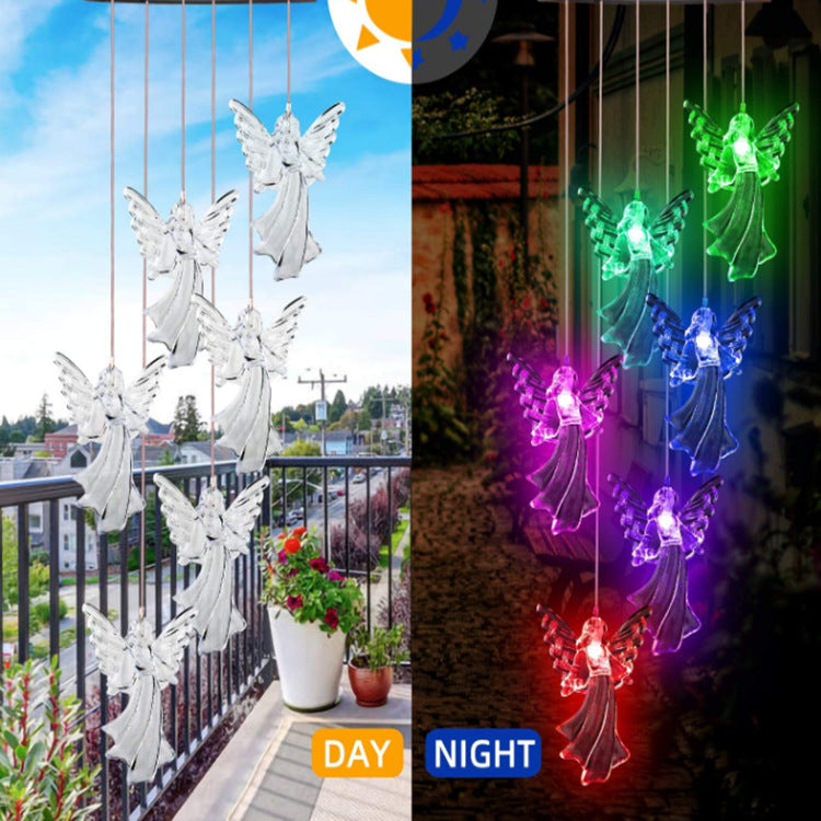 Outdoor Solar LED Wind Chime Light - Hummingbird Design