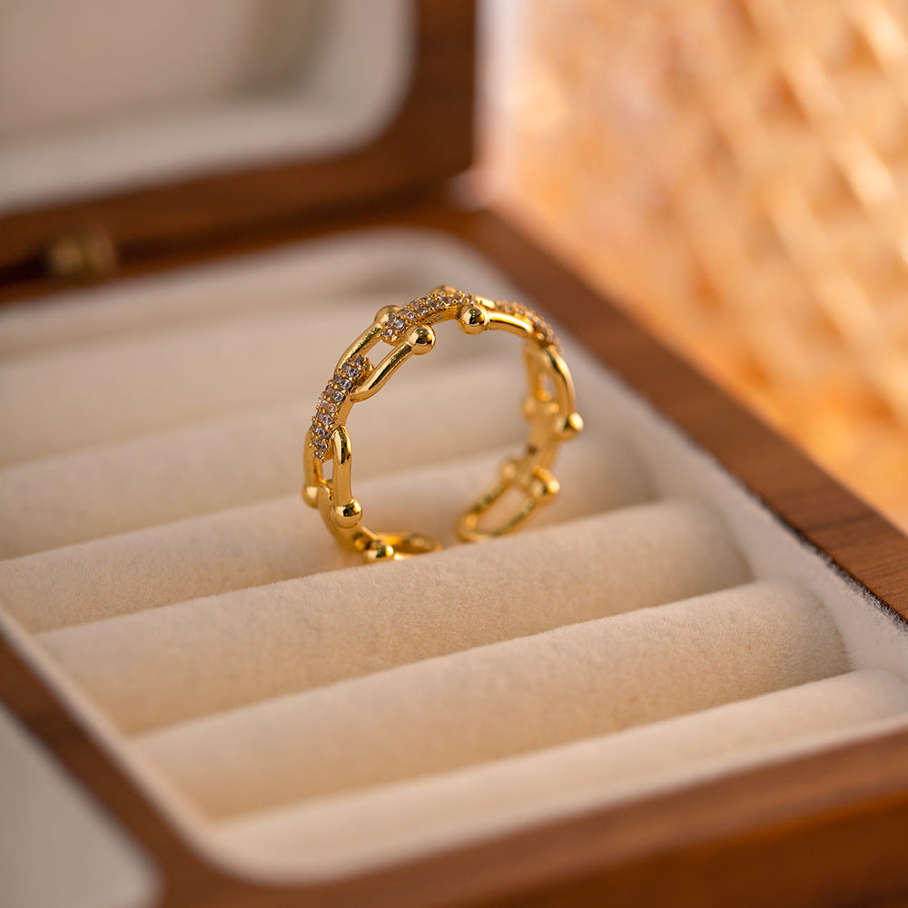Women's Copper Fashion Geometric Ring