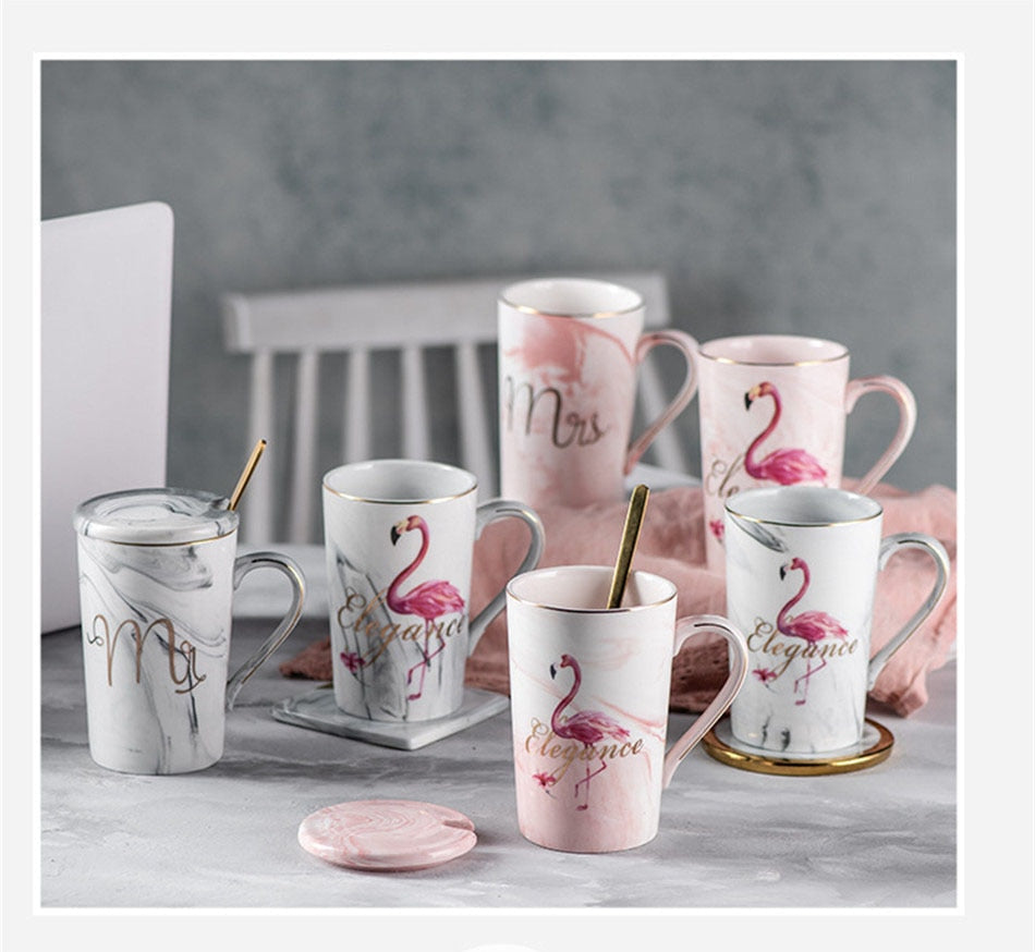Ceramic Couple Coffee Mug and Water Cup