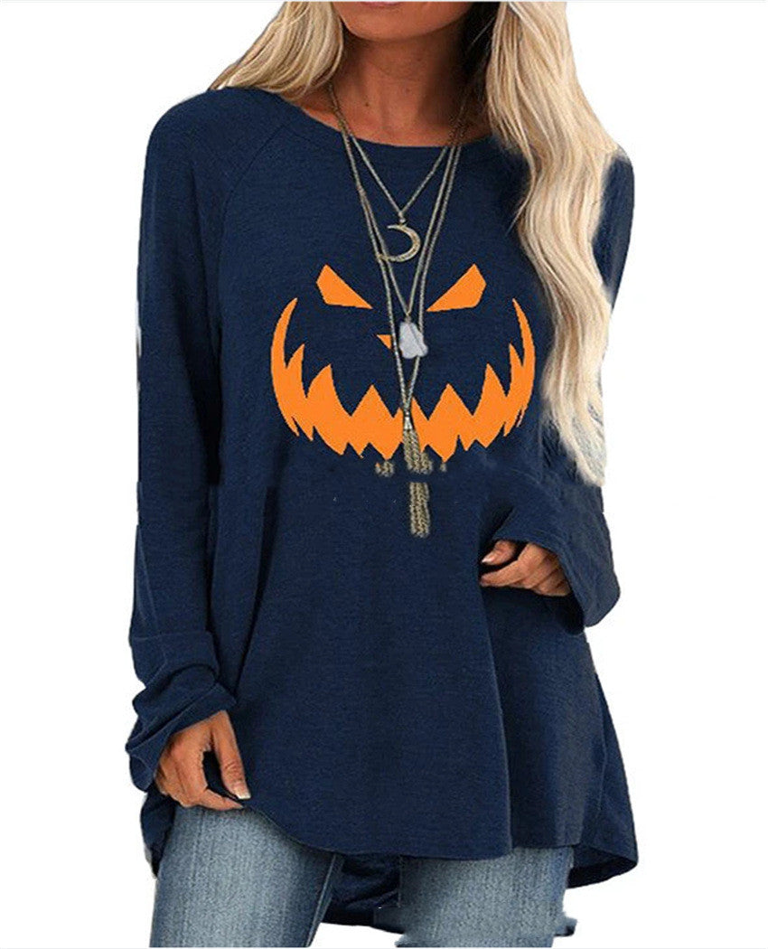 Women's Halloween Theme Long Sleeved T-Shirt