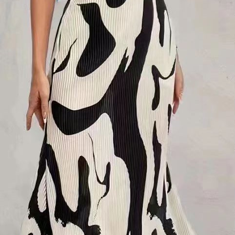 New Floral Print Women's Midi Skirt