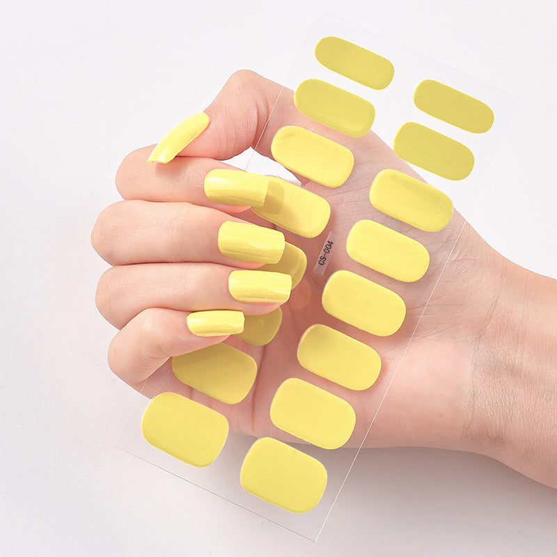 16-Color Solid Nail Stickers for Elegant Designs