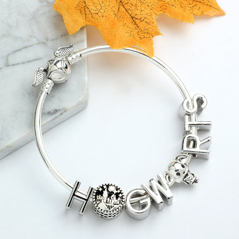 Harry Potter Beaded Bracelet with Golden Snitch Design